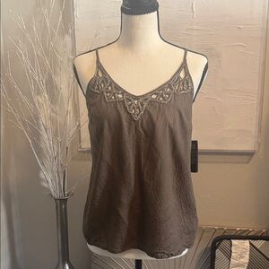 Guess Brown Camisole with Embellished Neckline